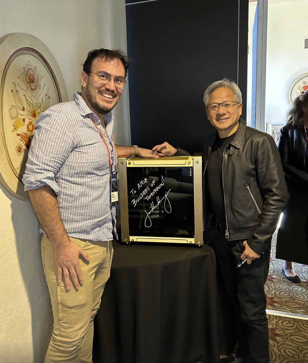 GPU_Workstation Marco Mascorro and Jensen Huang